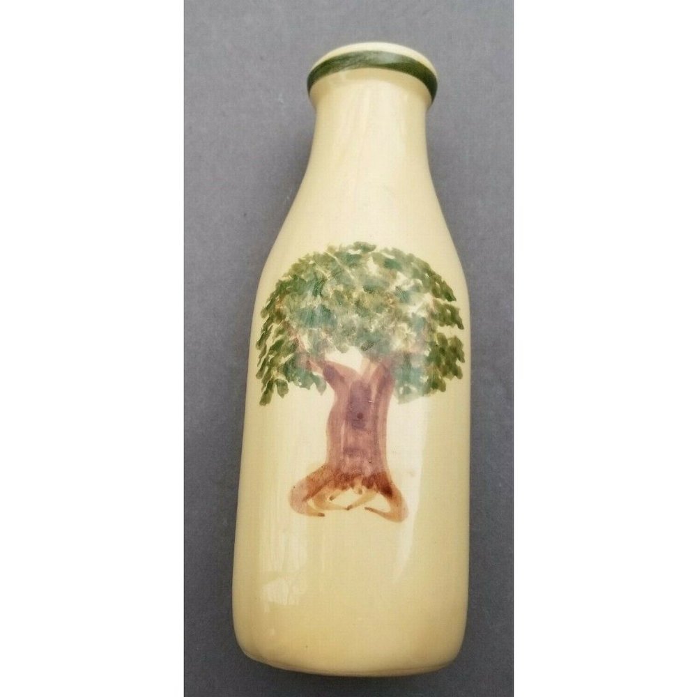 Roseville Alpine Milk Bottle Carafe Spongeware